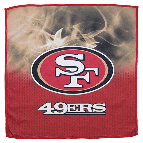 KR Strikeforce NFL San Francisco 49ers On Fire Bowling Ball Towel