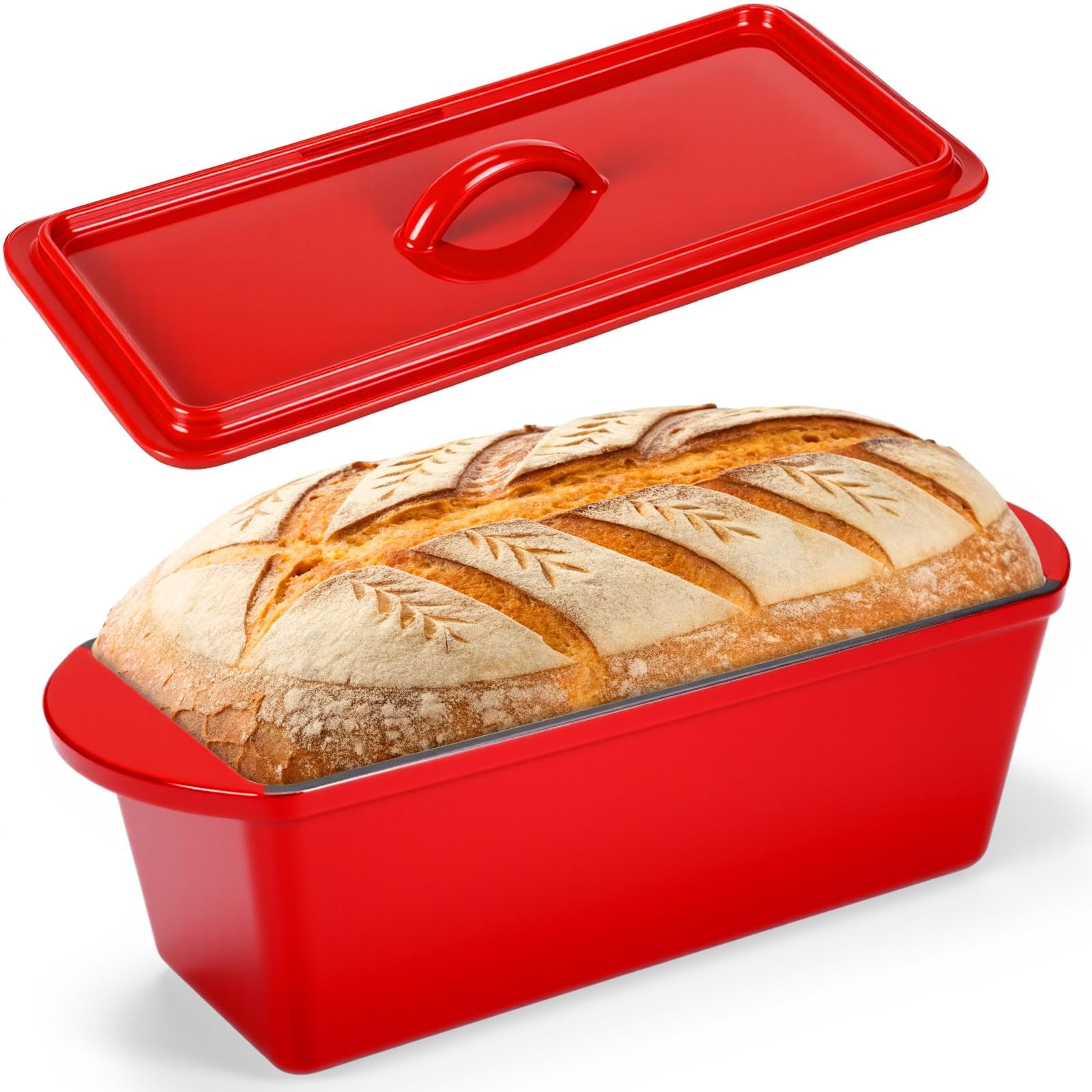Teenyyou Enamelled Cast Iron Dutch 13 x 5 x 4 Inches / 35 x 13.5 x 11 cm, Red