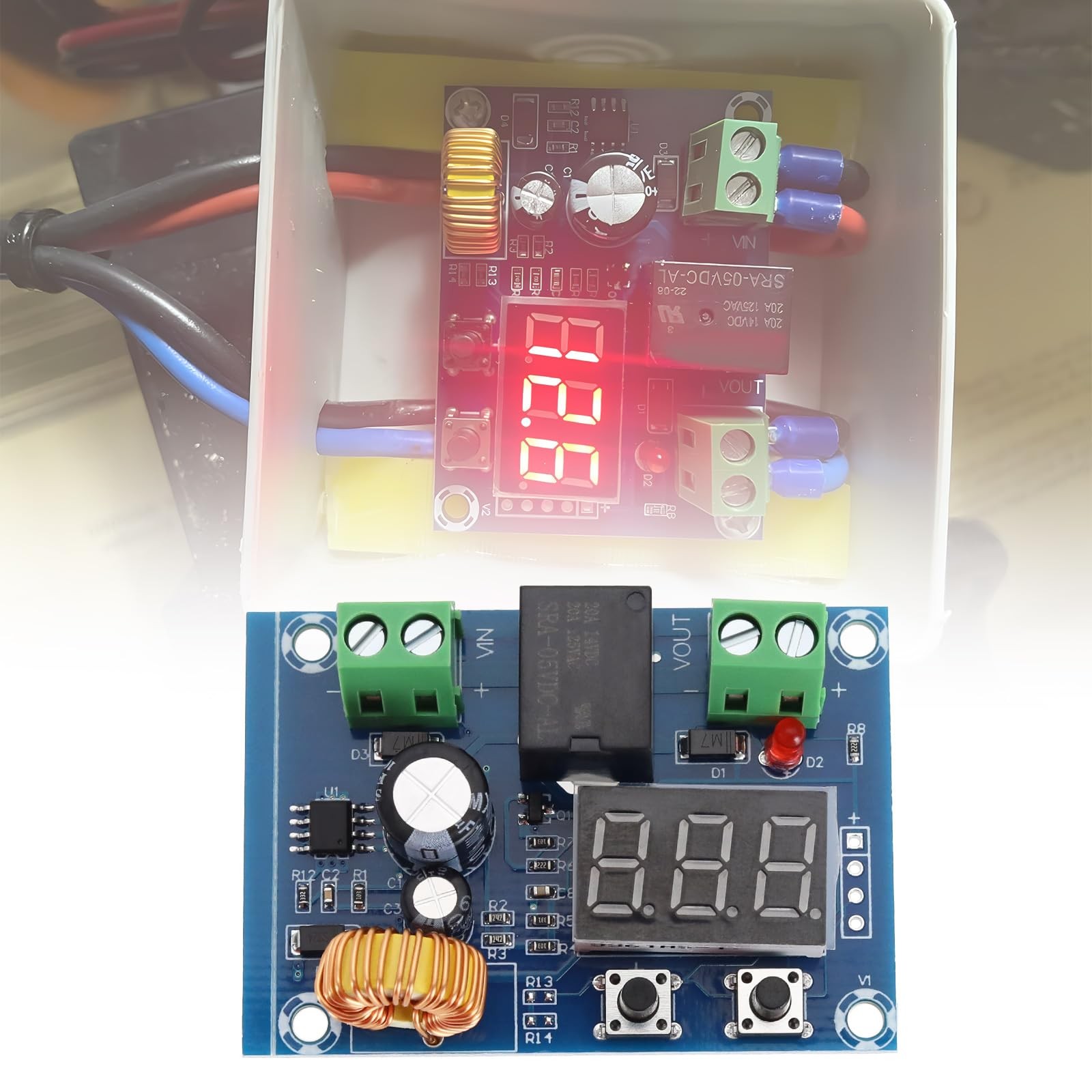 2 PCS XHM609 Battery Low Voltage Cut Off Digital Display Disconnect 12V36V