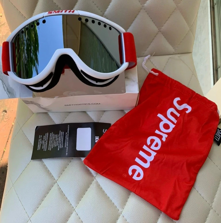 Supreme x Smith Ski Snowboard Goggles White Off-Road ATV Dirt Bike FW15 US New❄️