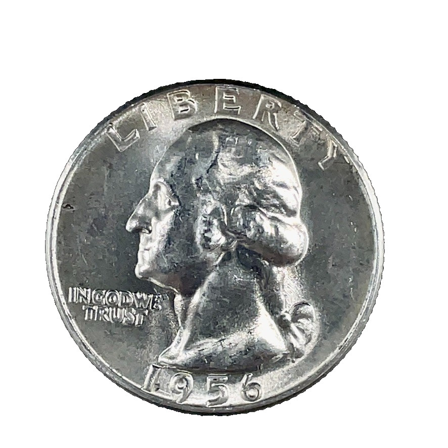 1956 Silver Washington Quarter GEM BU -Brilliant Uncirculated 25c US Coin # 82
