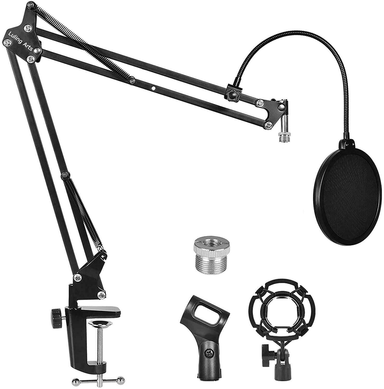 LA7020 Microphone Boom Arm suspension heavy duty desk pop filter shock mount