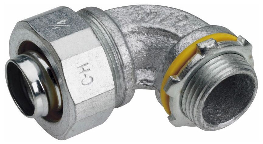 Crouse-Hinds LT15090, Liquidtight Metallic Conduit Conn, 1 1/2" 90 Degree, 1 PC
