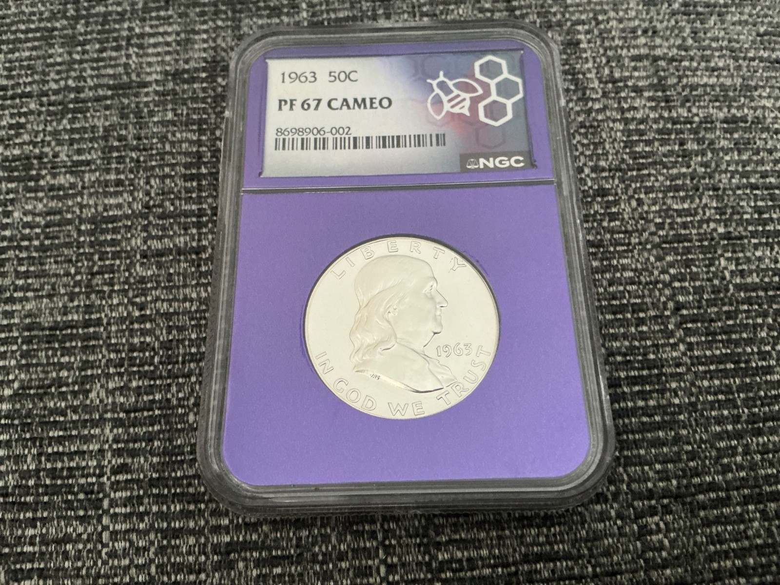 1963 SILVER FRANKLIN HALF DOLLAR PF67 CAMEO NGC