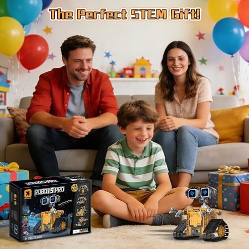 5-in-1 Robot Building Kit for Kids 6-12, STEM Coding Robot Toy with App & Remote