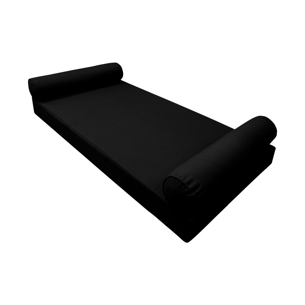 |SLIPCOVER ONLY|S5 Daybed Mattress Bolster Pillow Covers Pipe Trim Twin-XL AD109