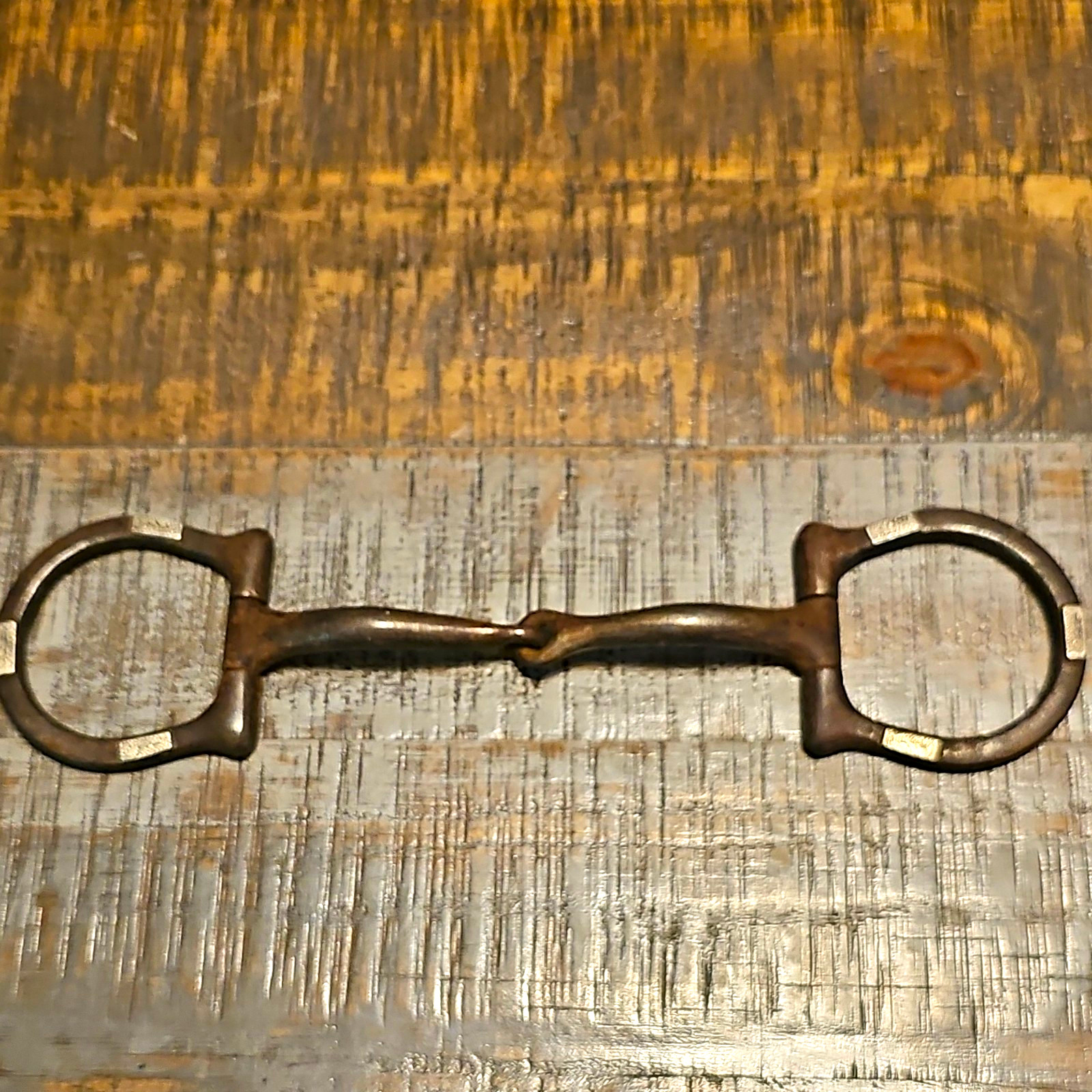 Handmade Driving Silver Inlaid Marked "32" Metal D-Ring Bit