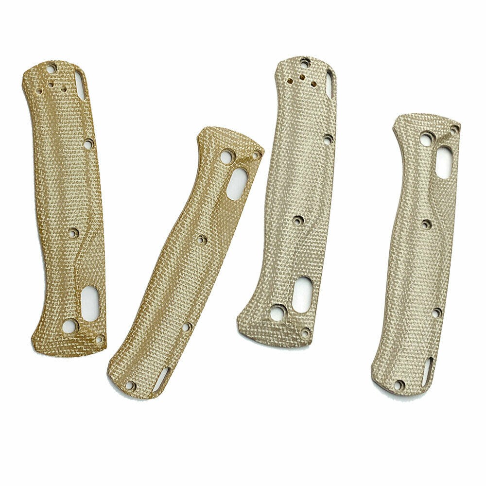 2PCS Custom Handle Patch Micarta Material Scales For Benchmade Bugout 535 Knife
