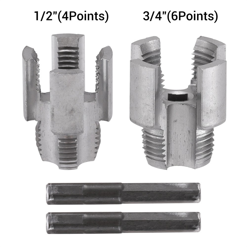 2Pack Integrated Internal & External Pipe Threading-Tool, PVC Pipe Threader Kit