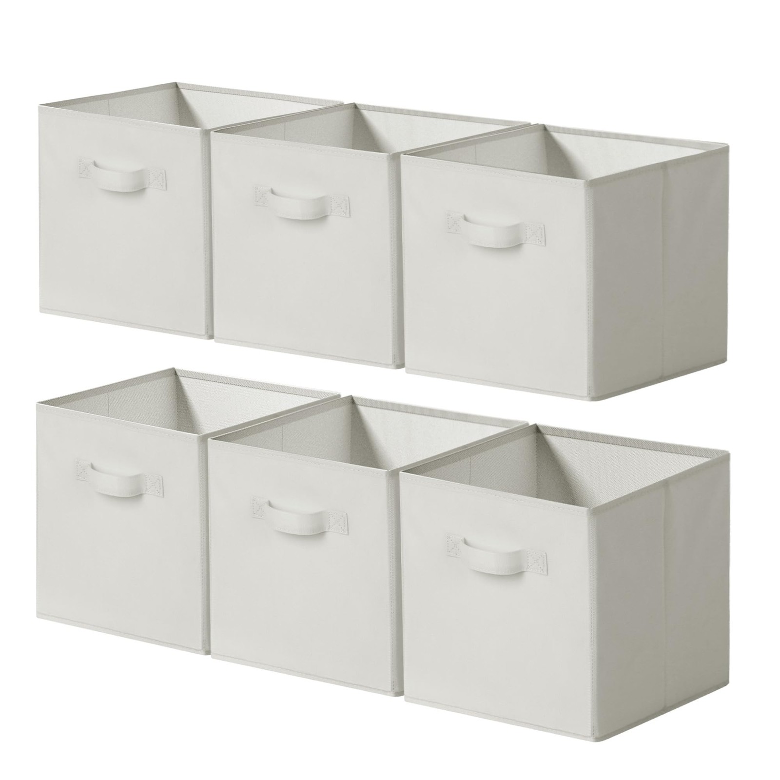 Cupic Cupid 11 Inch Storage Cube, Fabric Cube Bin 11 Inch, Light Gray