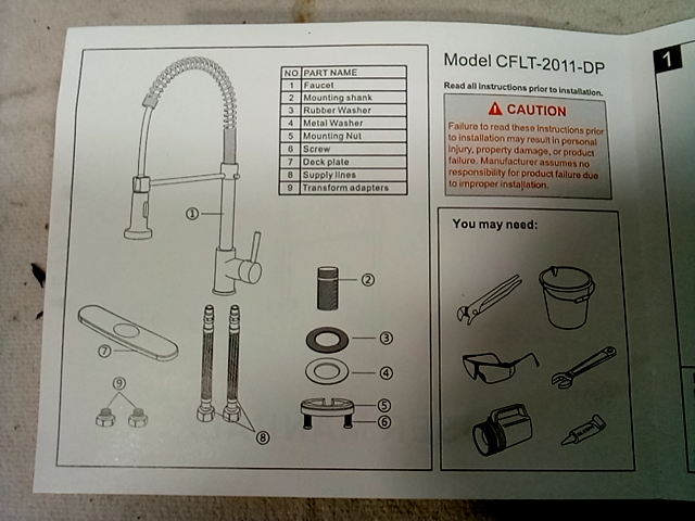 Model CFTL-2011-DP faucet
