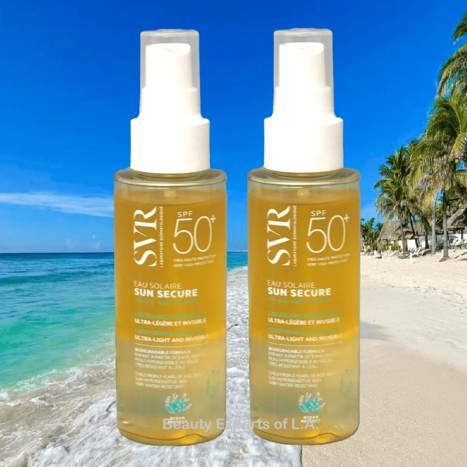 2 PACK SVR Sun Secure Eau Solaire SPF50+ Moisturizing Sun Water 3.4oz Exp 10/27