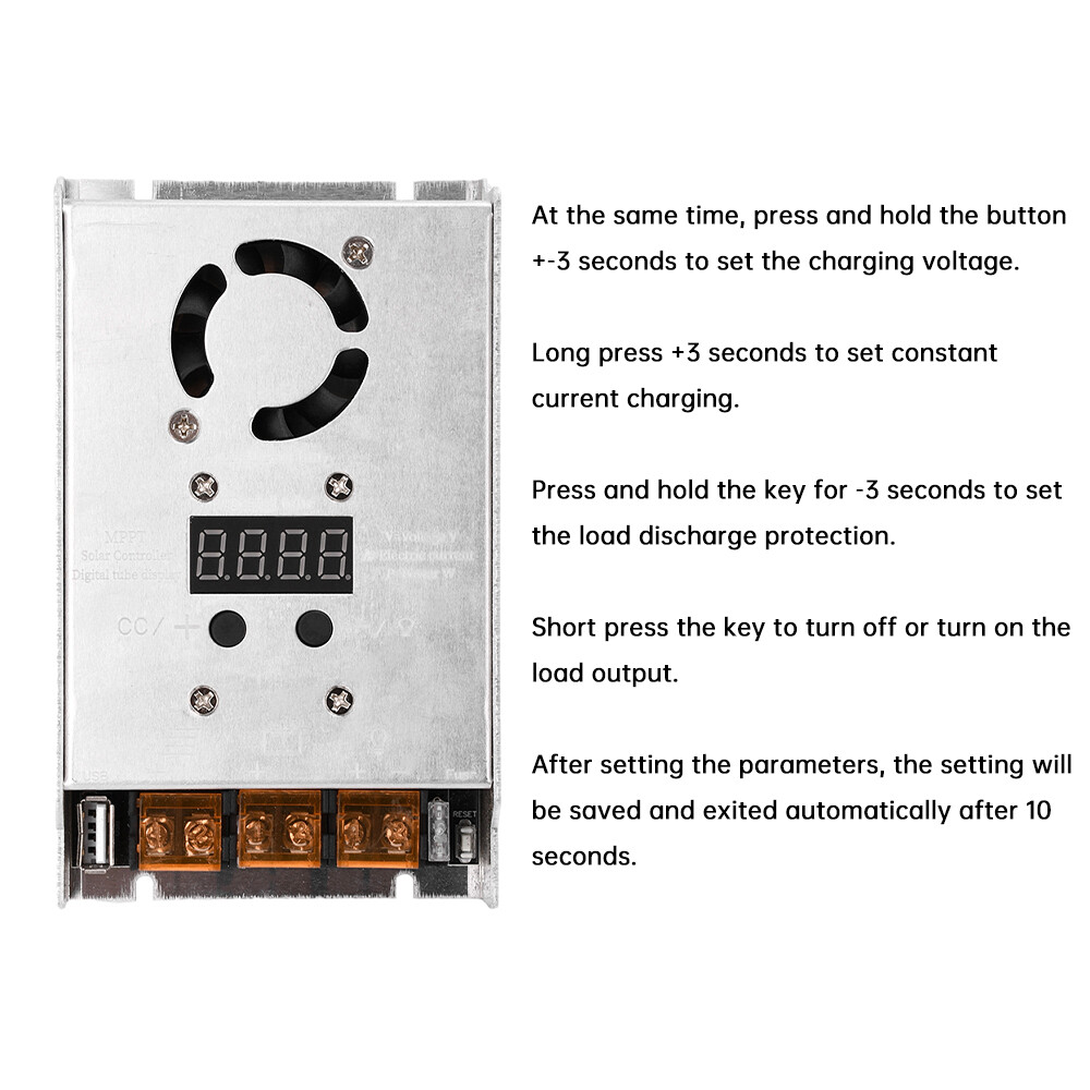 MPPT 500W 20A Solar Controller DC18-80V Step-down Charging Controller 12V 24V