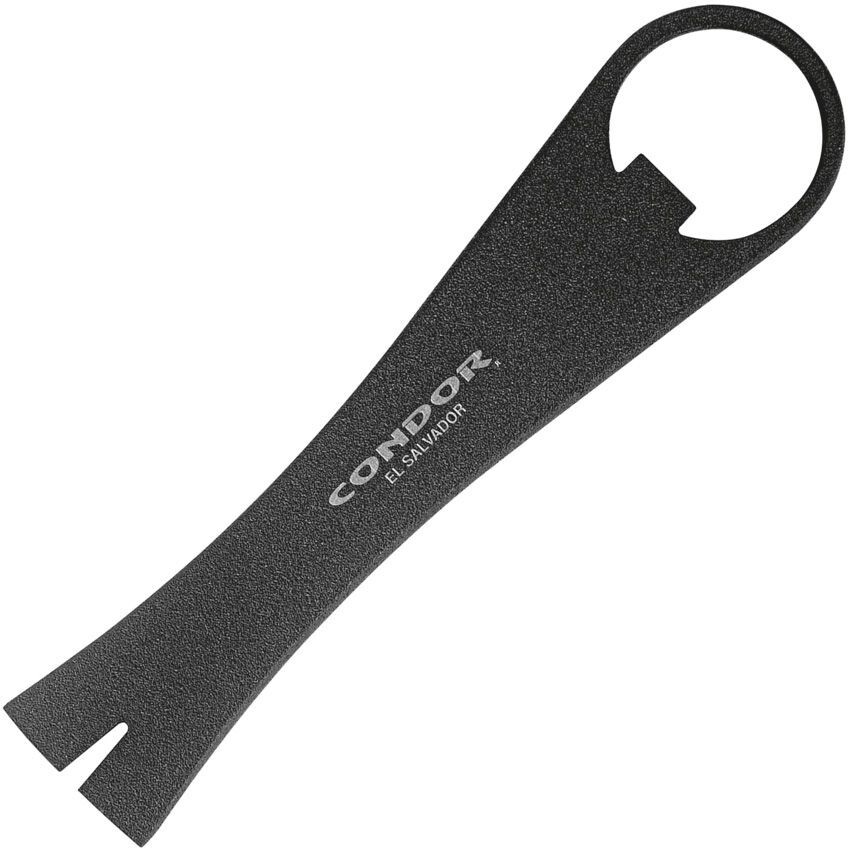 Condor Pry Bar With Bottle Opener 1075 High-Carbon Steel Leather Neck Sheath