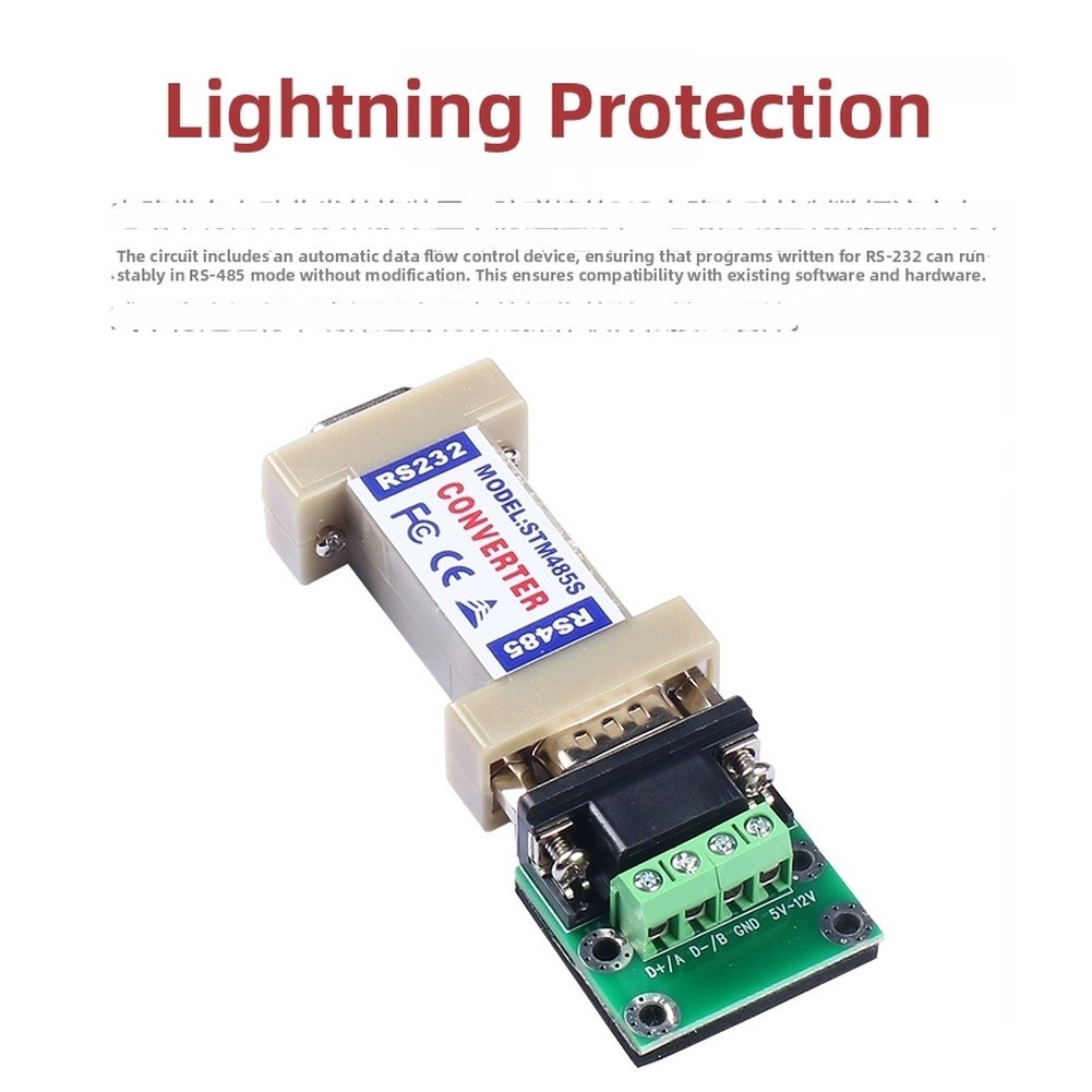 Passive RS232 to RS485 Serial Port Converter Adapter with Long Range Support