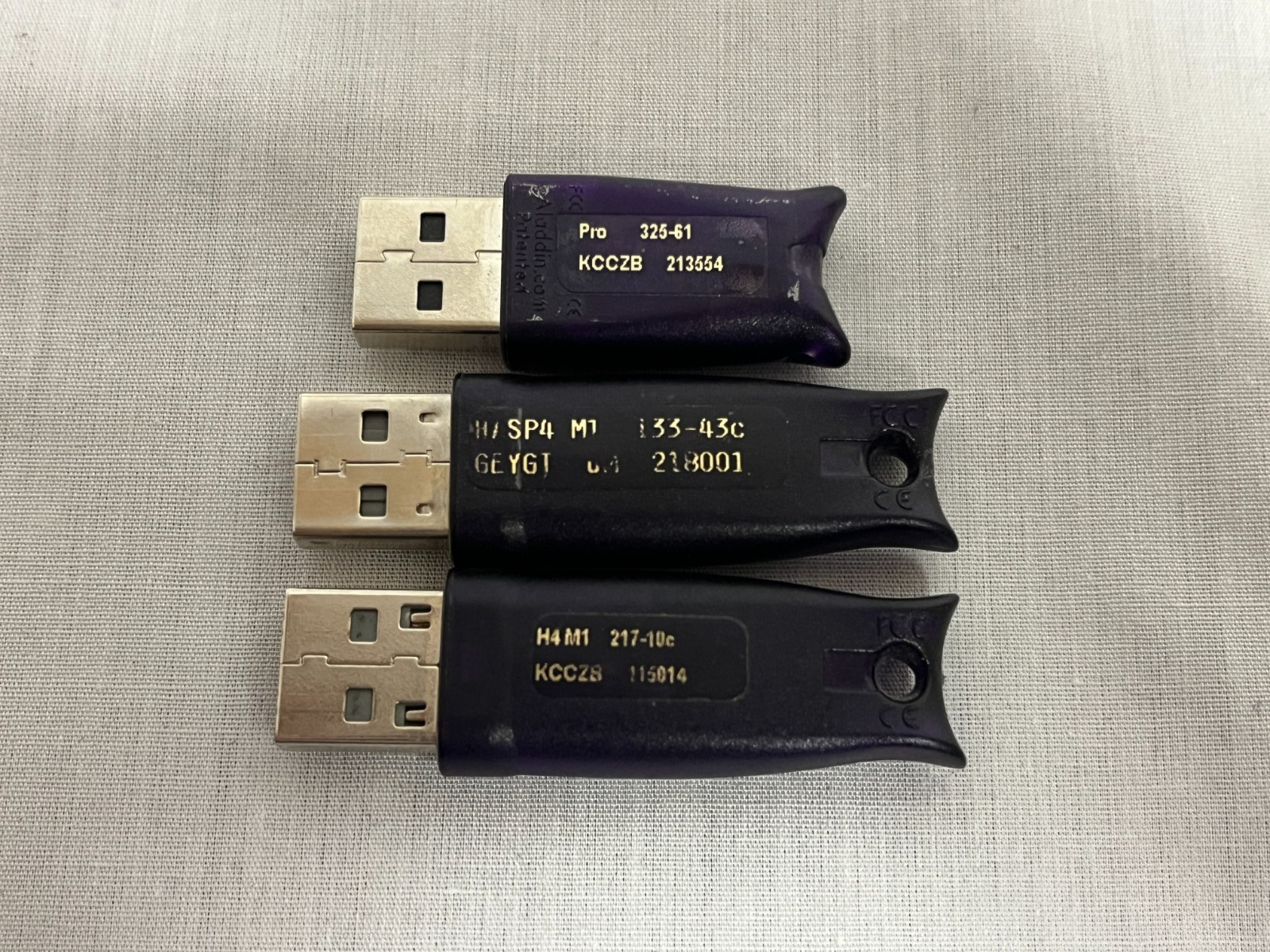 Aladdin HASP SafeNet Pro 325-61, 133-43c, & 217-10c USB Security dongle LOT OF 3
