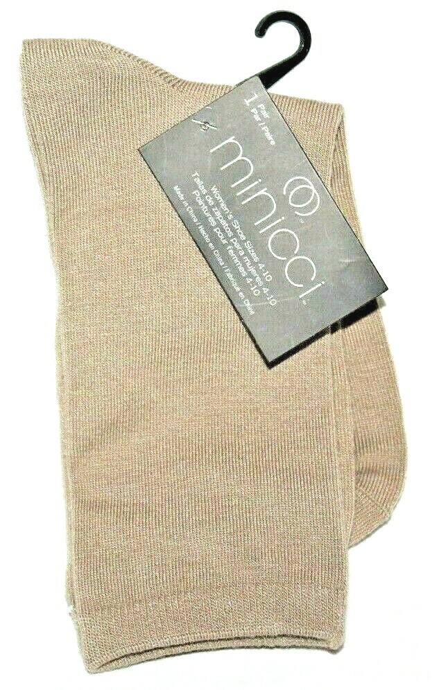 Minicci Women's Light Brown Socks Shoe Size 4-10