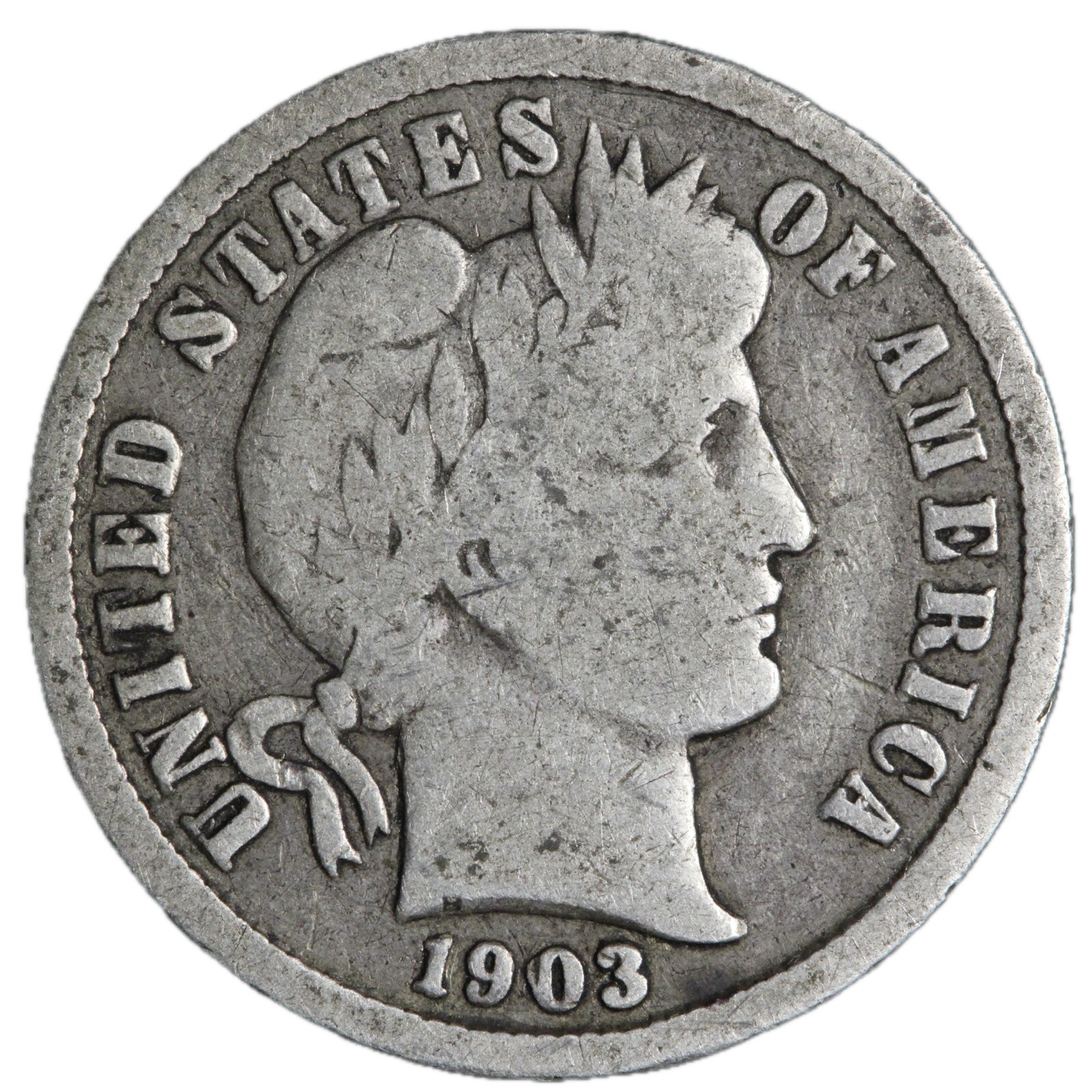 1903-O Barber Dime Nice Circulated VG/FINE! Complete Your Album!