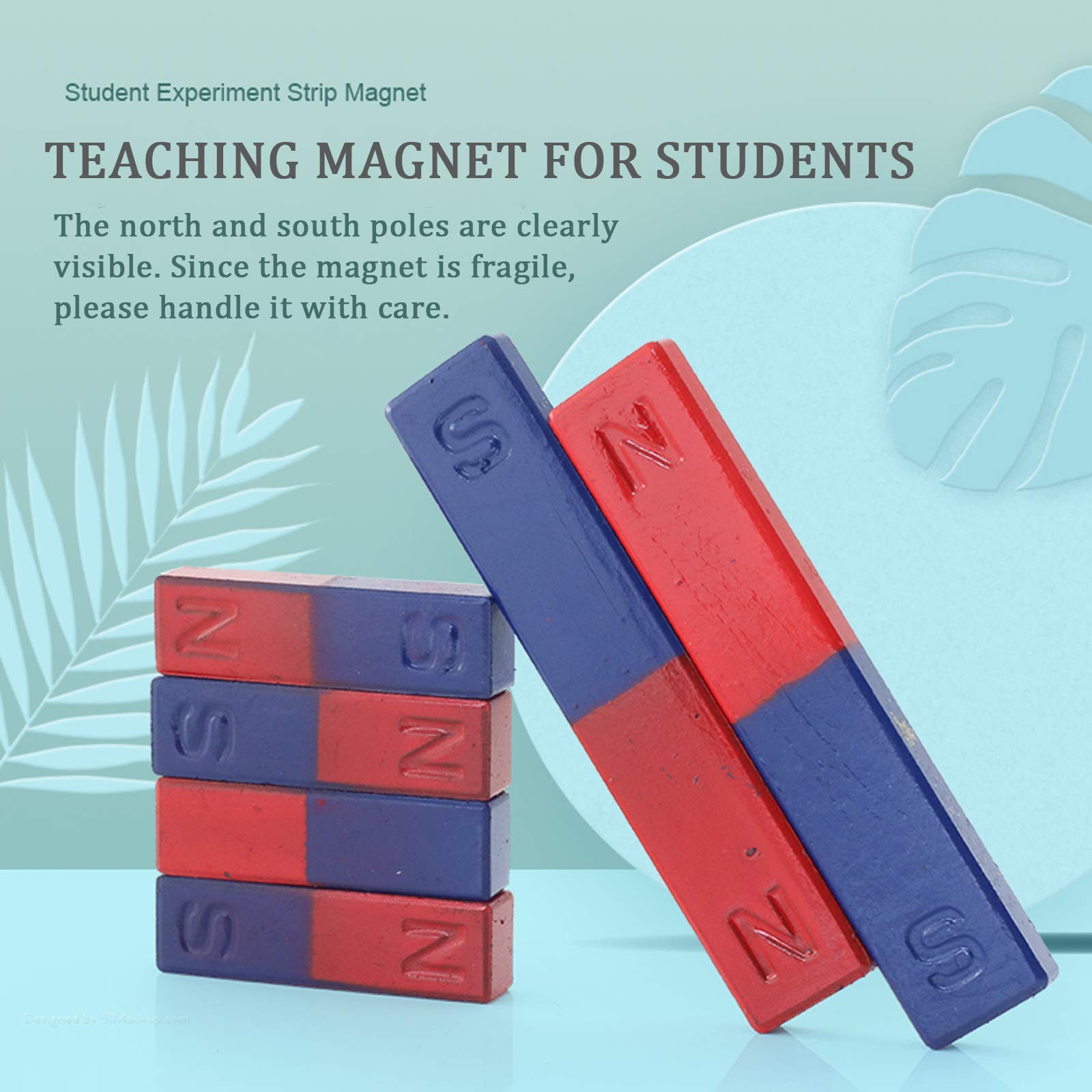 2 Pack Bar Magnets for Science Experiments North South Educational Magnet