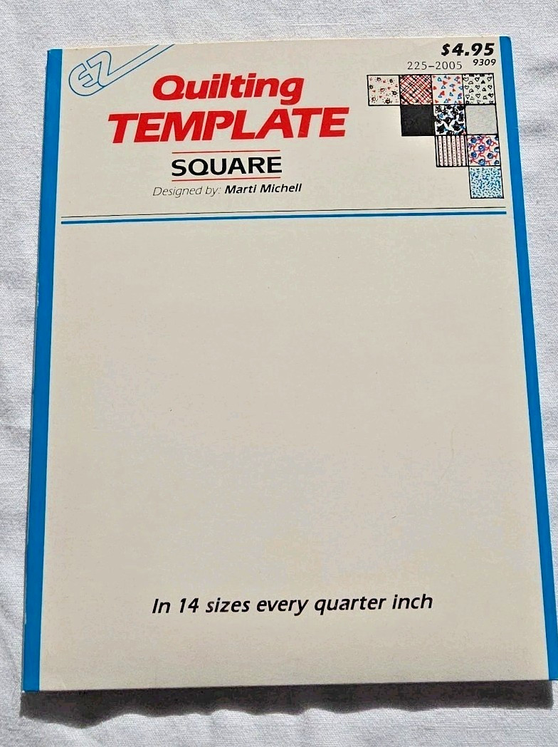 Vintage Unopened EZ Quilting Template Square Marti Michell 14 sizes 9309 1991