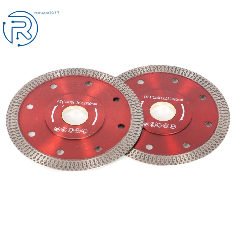 2 Piece 4.5Inch Super Thin Diamond Porcelain Saw Blade Ceramic Cutting Disc