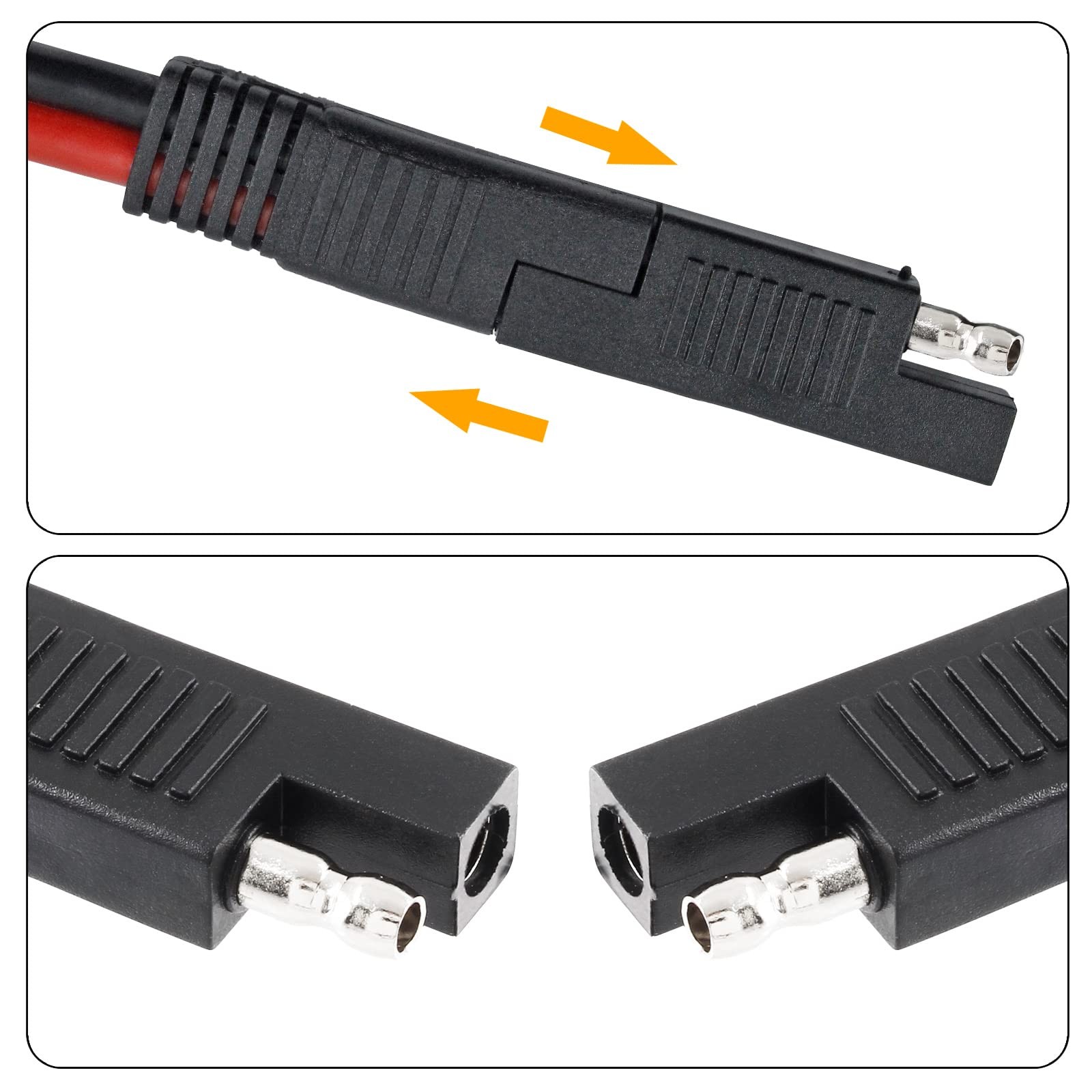 6 Pack SAE Polarity Reverse Adapter Connector, SAE Quick Disconnect Plug Adapter