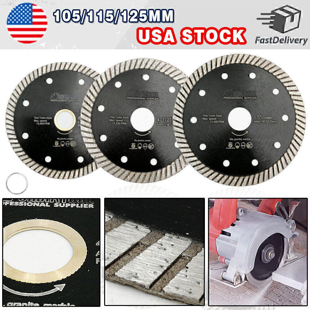 5pcs 4/4.5/5" Diamond Superthin Cutting Disc Saw Blade for Ceramic Porcelain