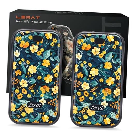 LEART Hand Warmers Rechargeable,2 Pack Electric Hand Warmers,3 Sunny Daisy