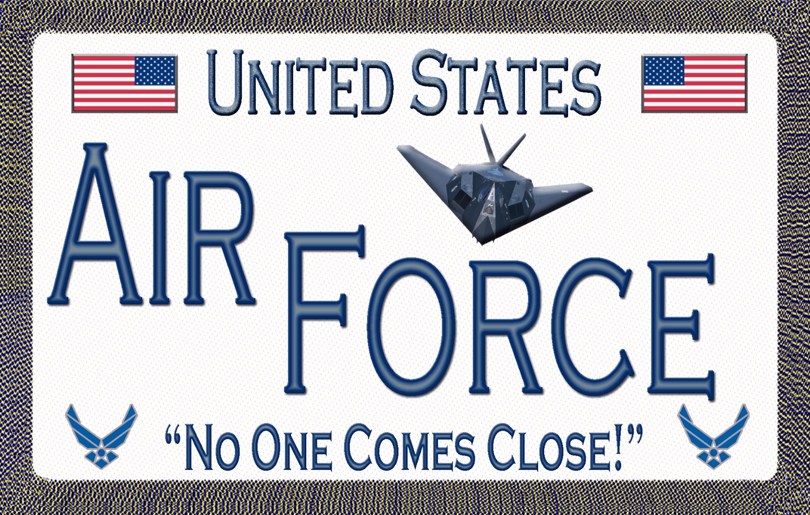 Air Force - Magnetic Car Sign - 6 inches X 3.75 inches