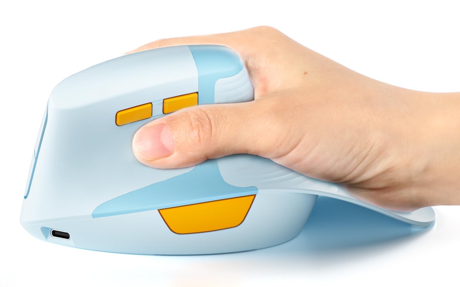 MOE302 Vertical Ergonomic Mouse with Palm Rest, Rechargeable Wireless Mouse f...