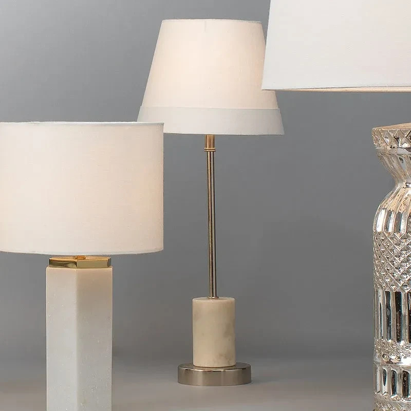 The Company Store Marble Base Table Lamp - White