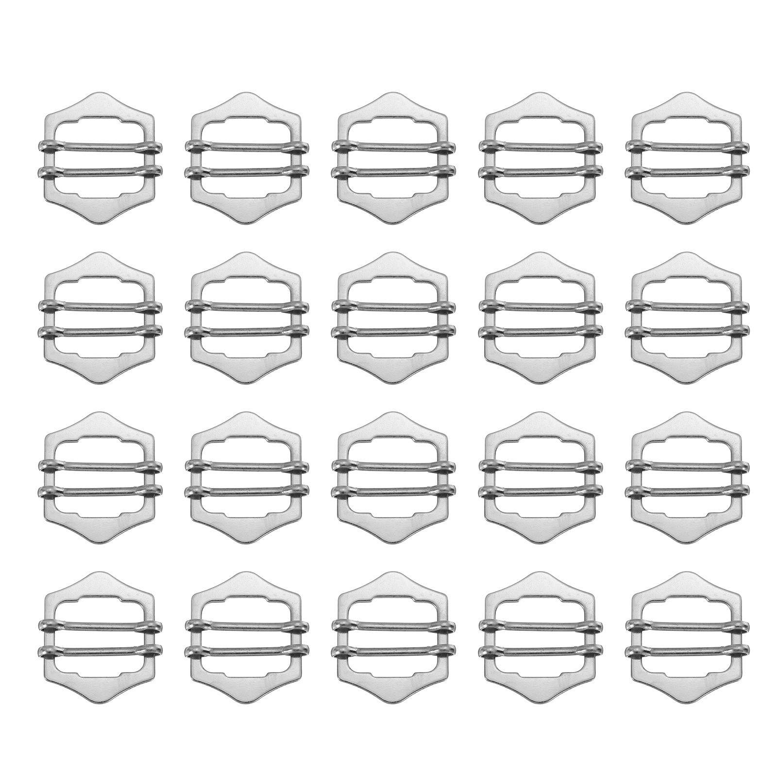 0.8 Inch Vest Buckles 20 Pcs Metal Vest Buckle for Suit Belt, Silver