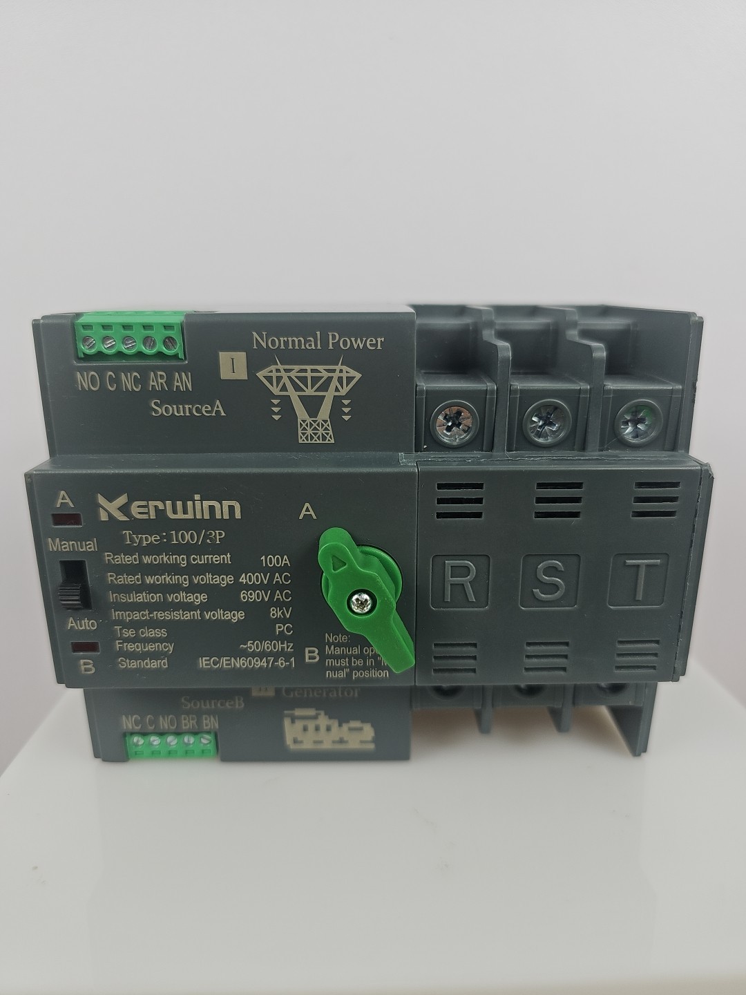 Mini ATS Automatic Transfer Switch 100 amp manual transfer switch power trans...