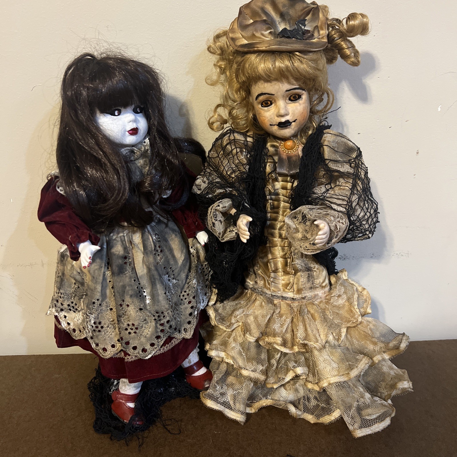 VTG Porcelain Dolls Repurposed Into Creepy Cute Horror Spooky Dolls Halloween