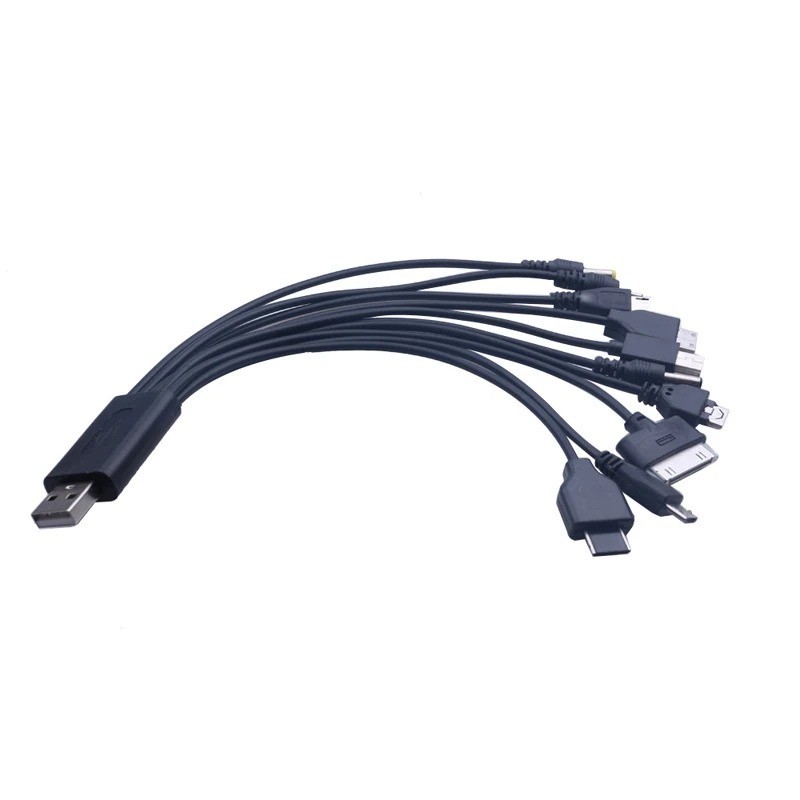 10-in-1 Multi-Function USB Charging Cable Universal Multi-Head Phone Charger