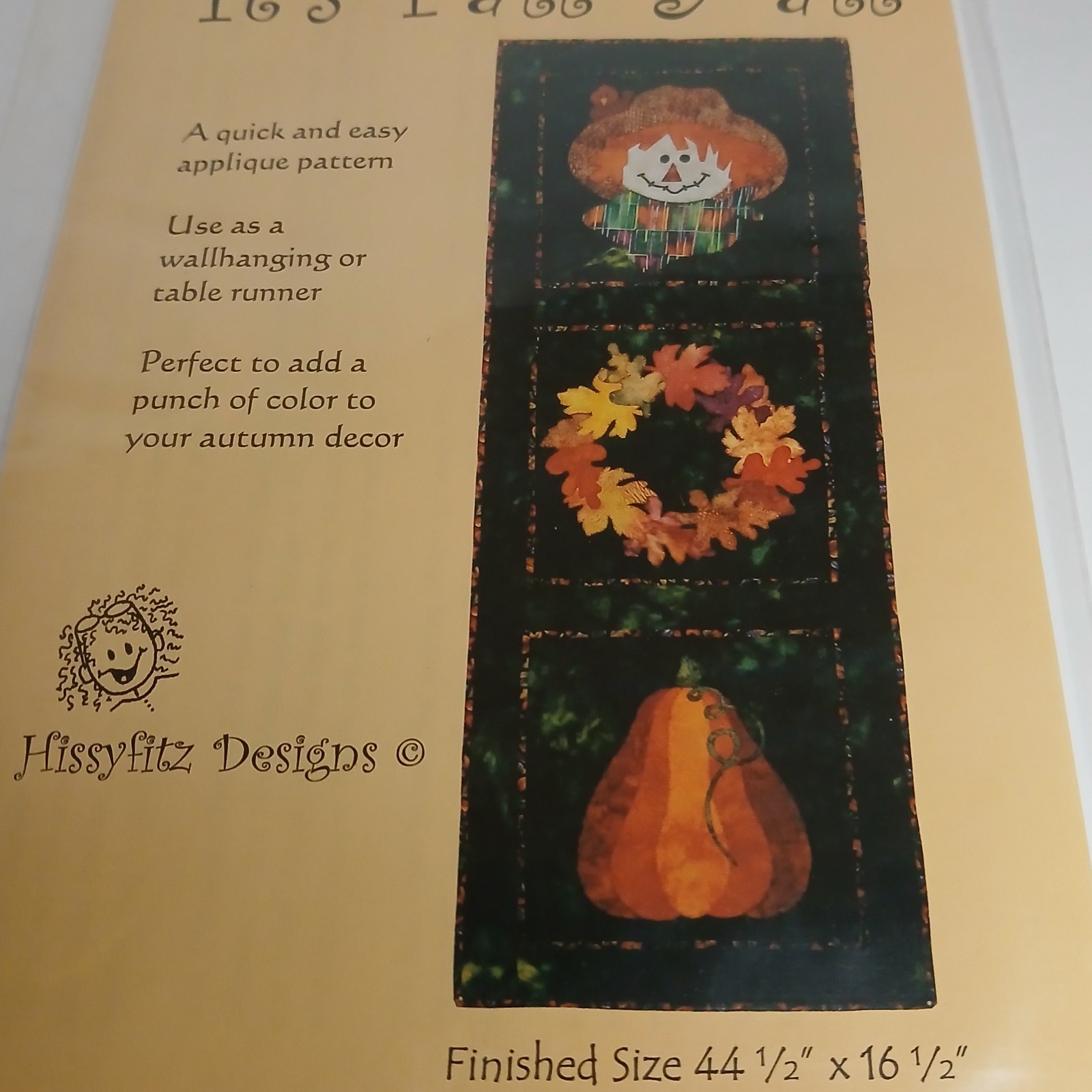 It's Fall Y'All Wall Hanging Or Table Runner Hissyfitz Designs Applique Uncut