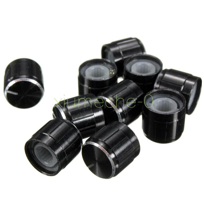 10X Volume Control Rotary Knobs For 6mm Dia Potentiometer Durable