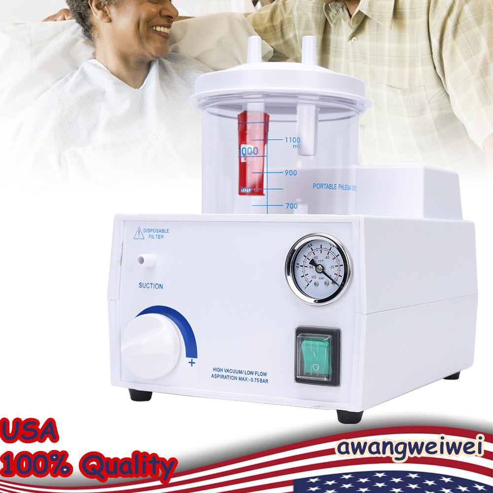 Portable  Dental Phlegm Suction Unit Emergency Medical Vacuum Aspirator Machine