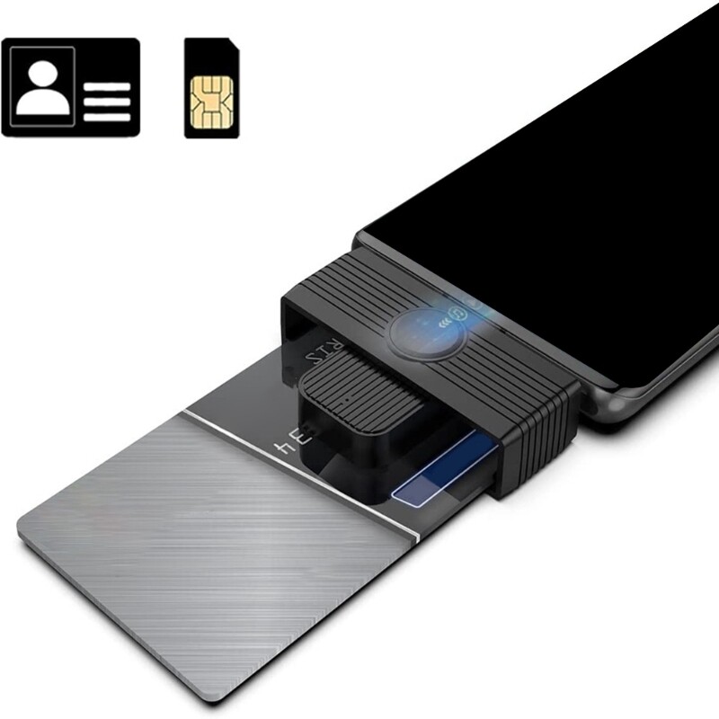 Portable CAC Reader Type C Foldable CAC Card Reader Portable USB C Card Reader