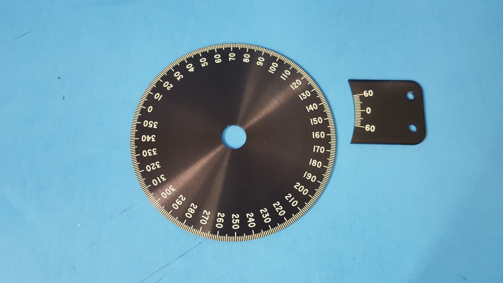 ONE PC- DISC DIAL and VERNIER SETS, AW-3, PIC Design, 0-360, OD:3" Aluminum