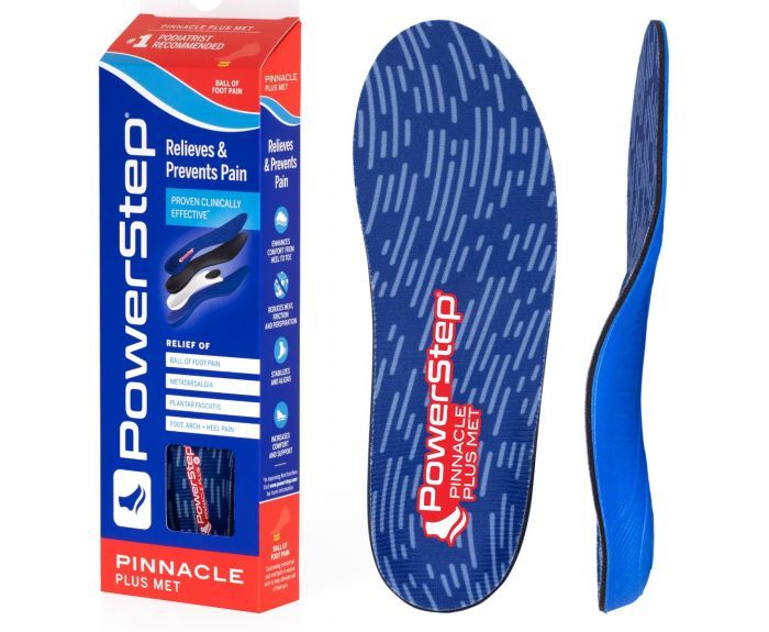 Powerstep Pinnacle Plus "New" (Open Box) Orthotic Support Insole with Met Pad