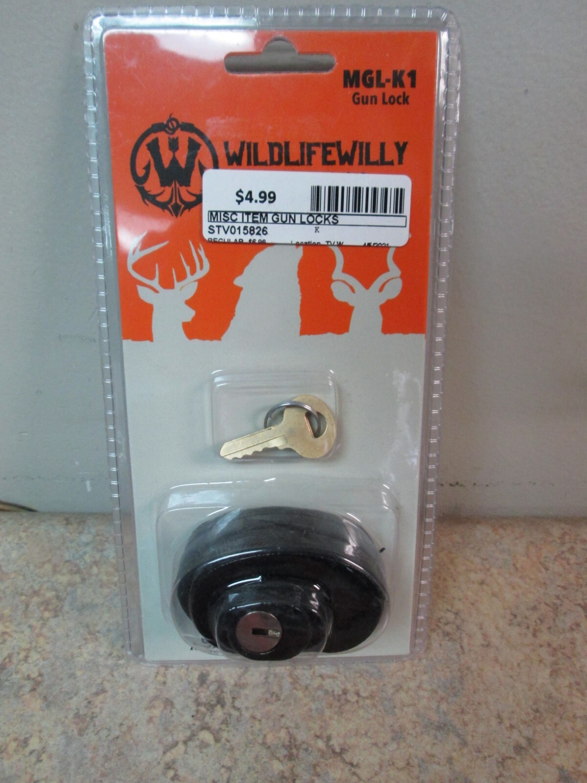 Wild Life Willy Die Cast Metal Keyed Trigger Lock - MGL-K1 - New