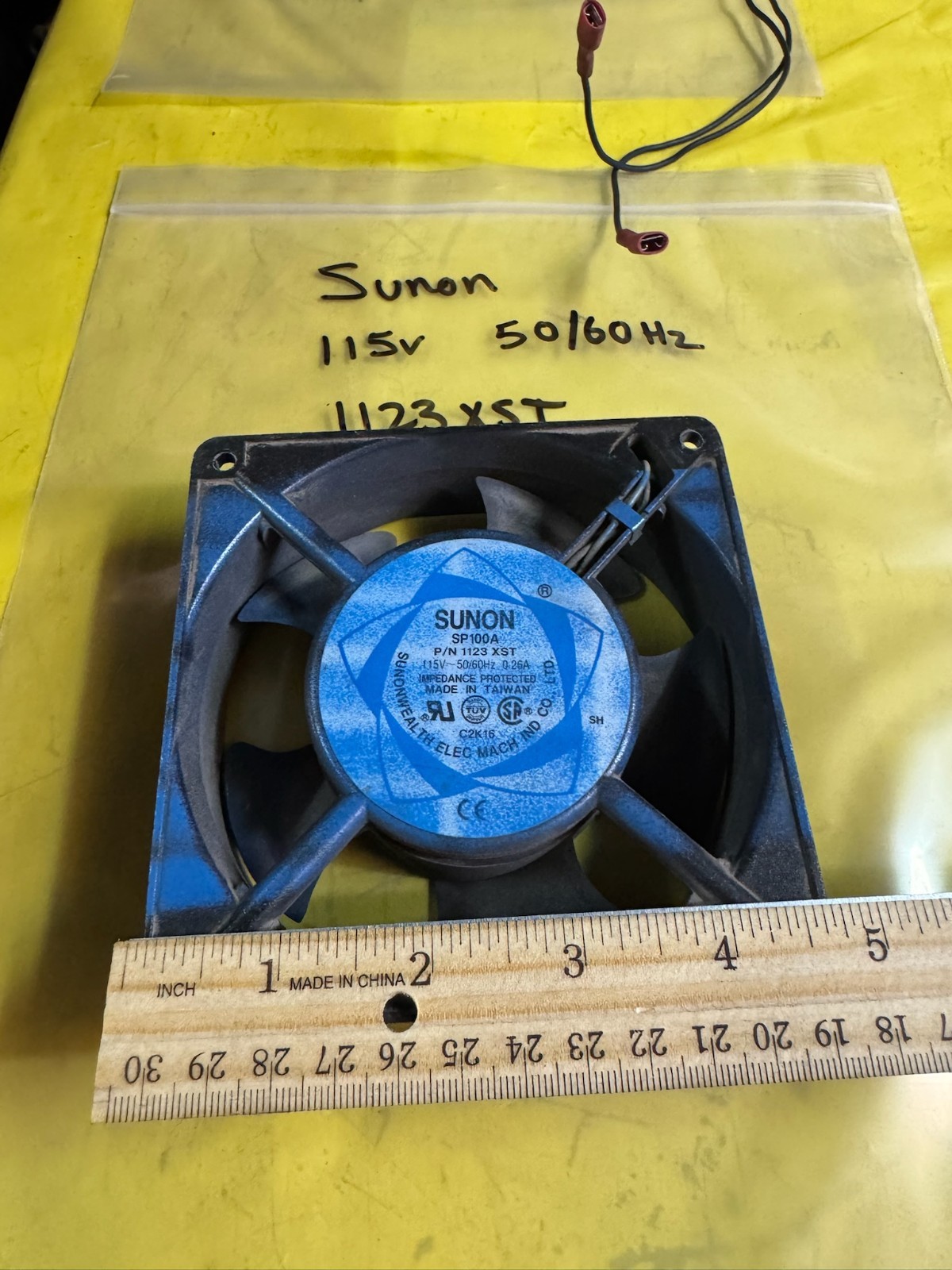 1123XST Sunon 115V 50/50HZ Fan Motor - USED | Welder Parts