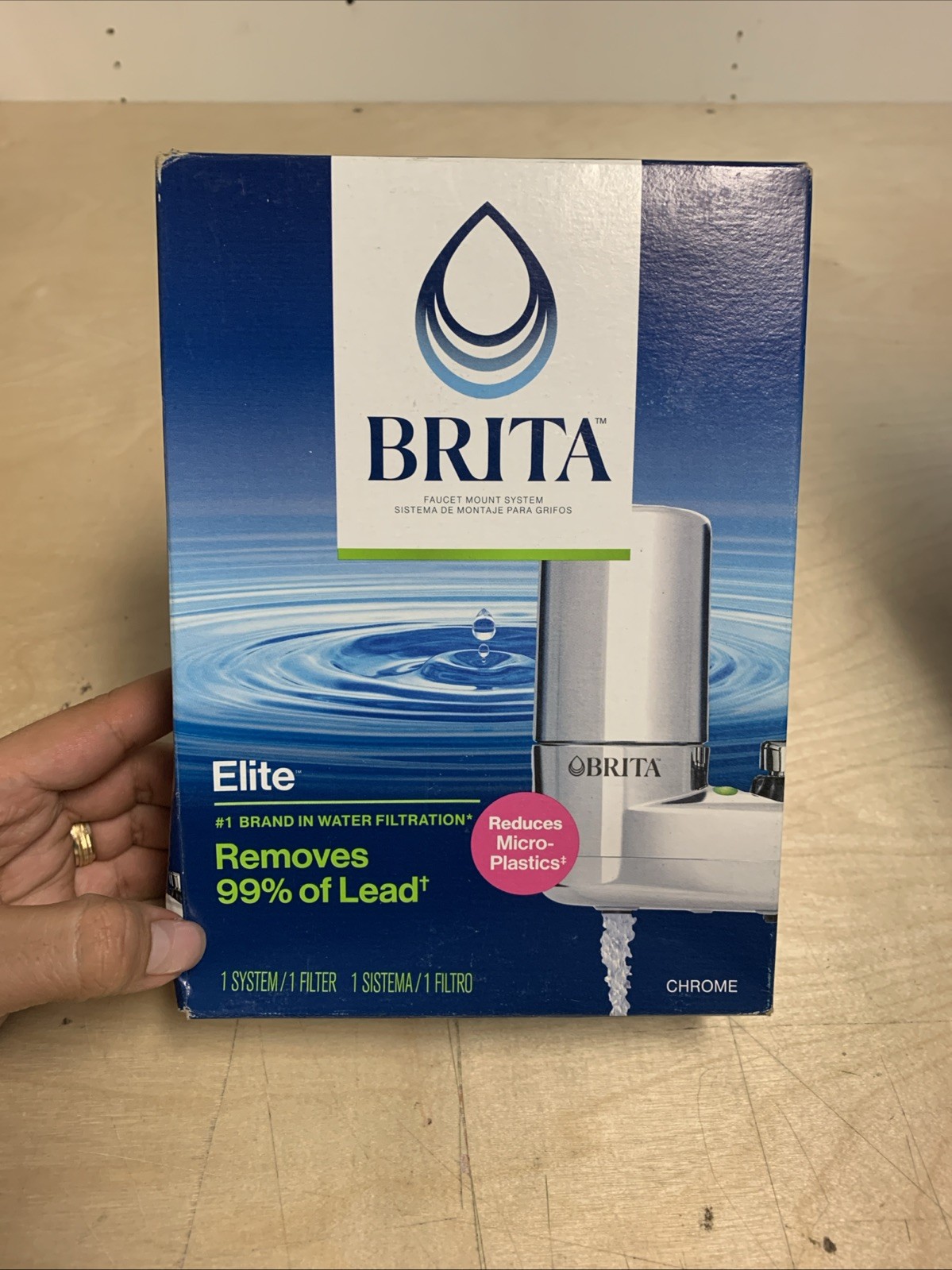 Brita Tap Water Faucet Filtration System- Chrome: Filters Chlorine & Lead, READ