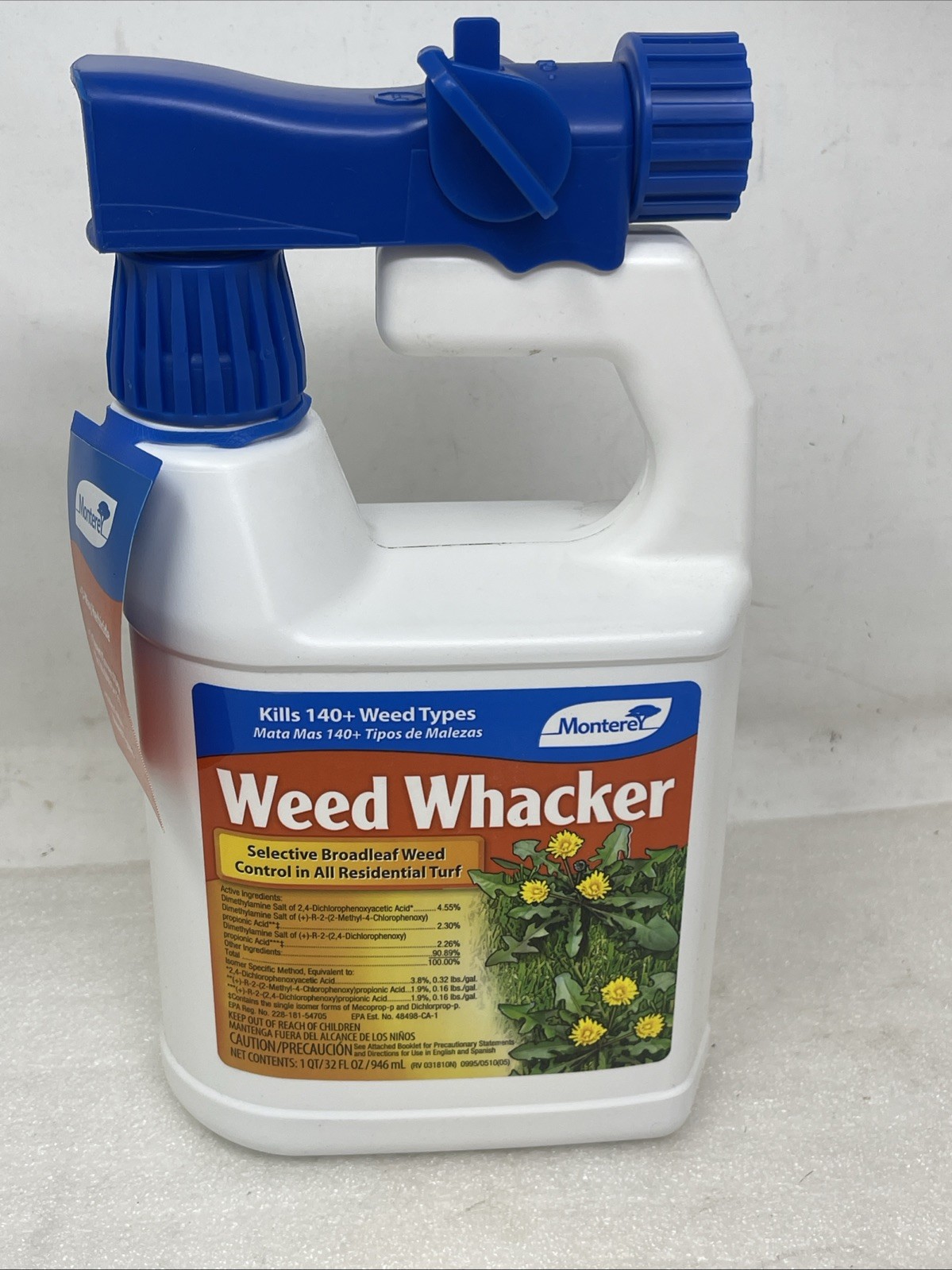 Monterey Weed Whacker Selective Broadleaf Weed Control Concentrate, 1 Qt (32 Oz)