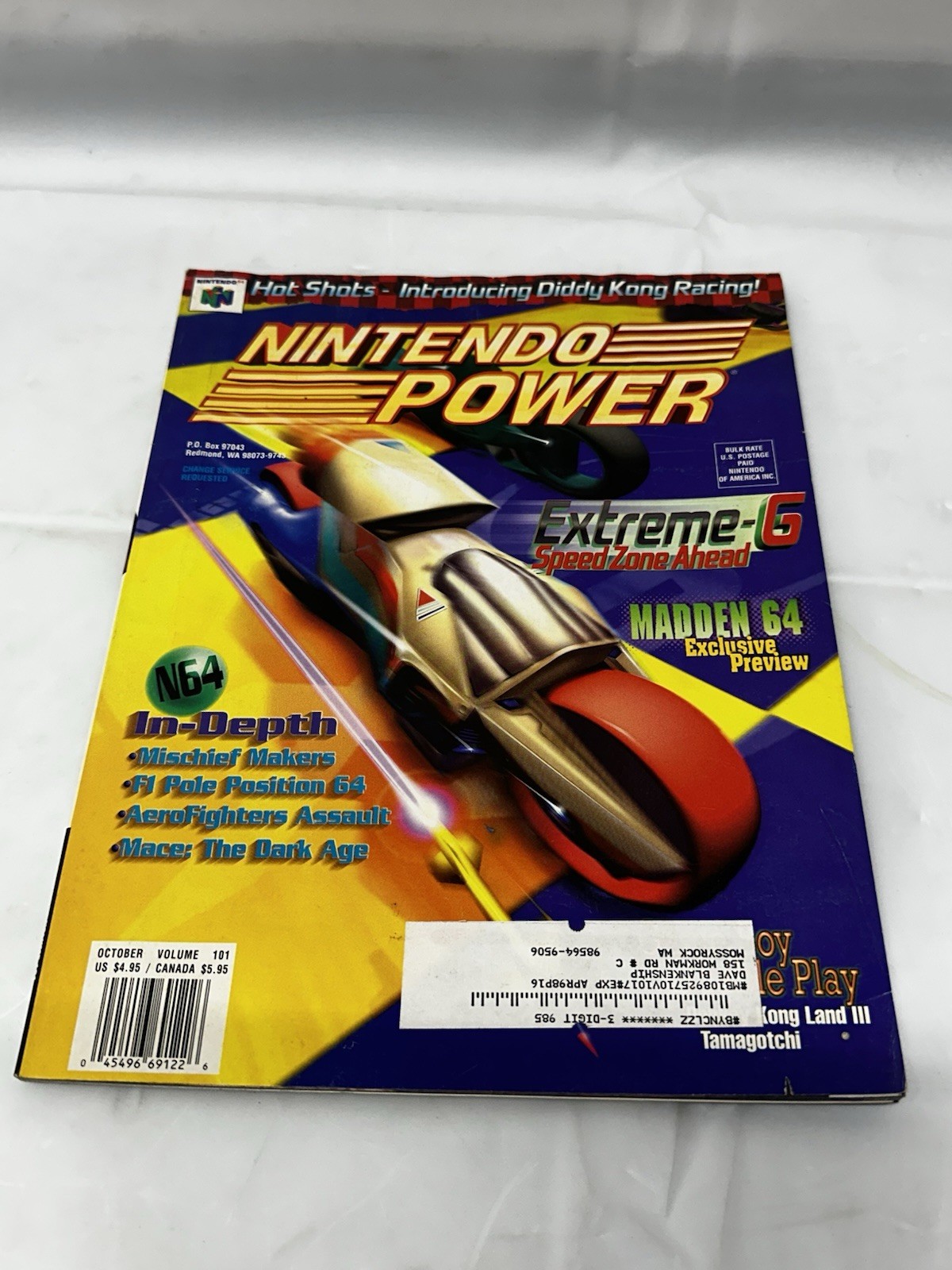Nintendo Power Volume 101 Extreme G with Madden 64 poster