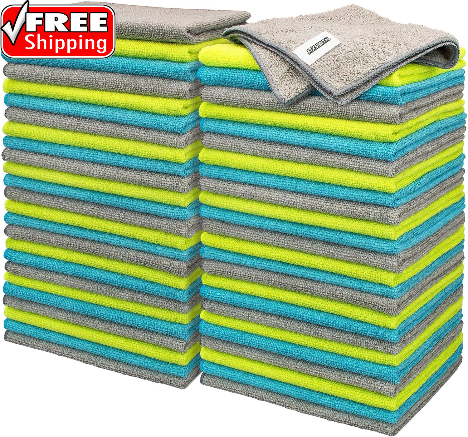Microfiber Cleaning Cloth - Pack of 50, Microfiber Towels for Cars 16 X 12 In, H