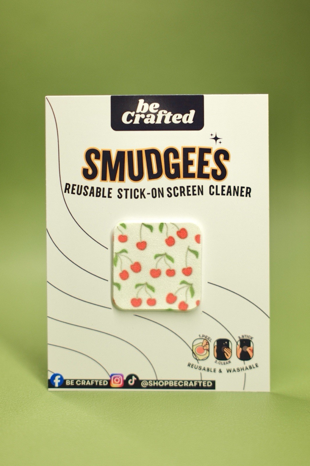 Reusable and Washable Microfiber Sticky Screen Cleaner SMUDGEES by Be Crafted/pc
