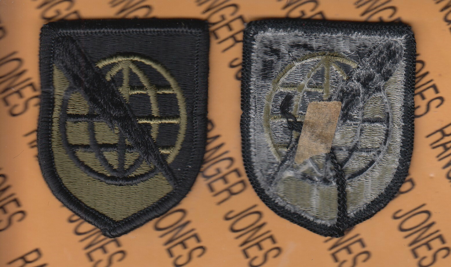 US Army STRATCOM Strategic Command OD Green Black BDU reversed ~2.5" patch m/e