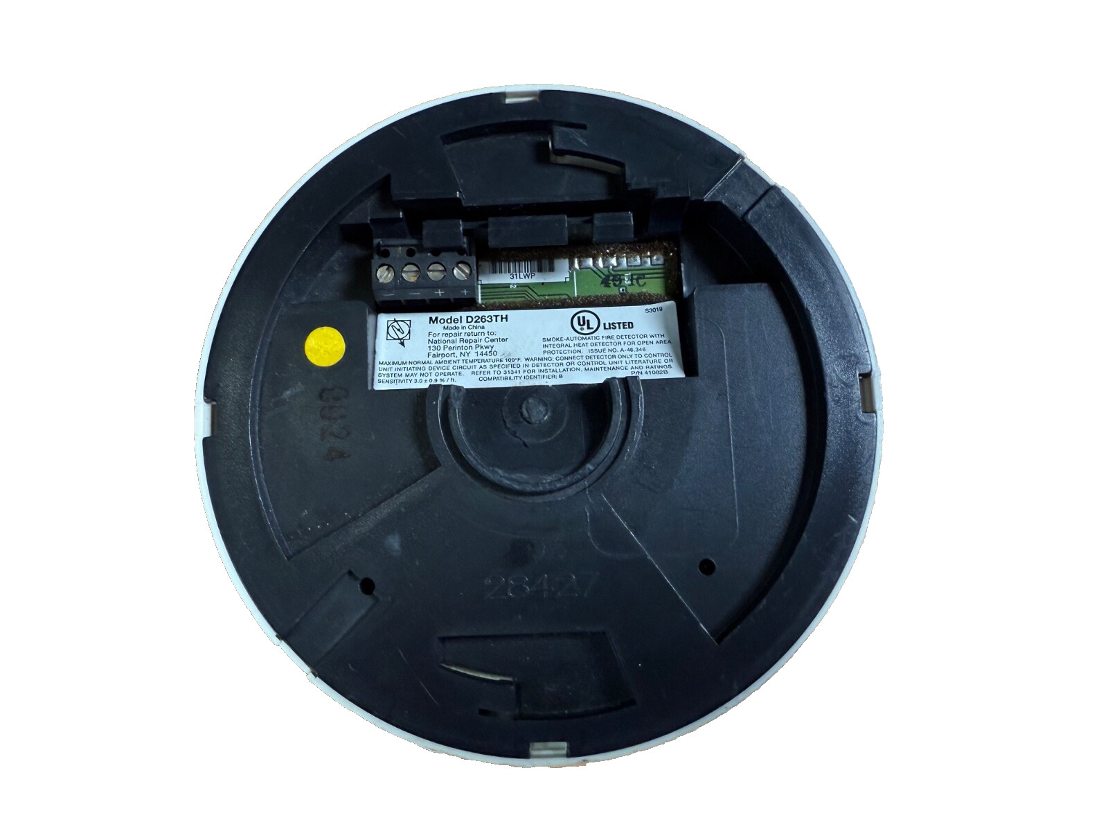 Bosch D263TH Fire Alarm Detector (Broken Plastic - See Photos)